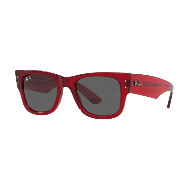 Ray-Ban Mega Wayfarer Transparent Red with Dark Grey Lens