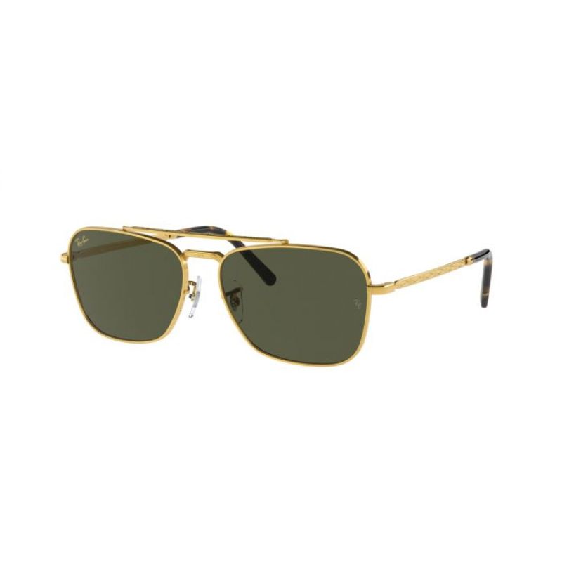 Ray-Ban RB3636 New Caravan - Green Classic Lens with Legend Gold Frame