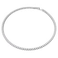 Swarovski Matrix Tennis necklace, Round cut, White, Rhodium plated