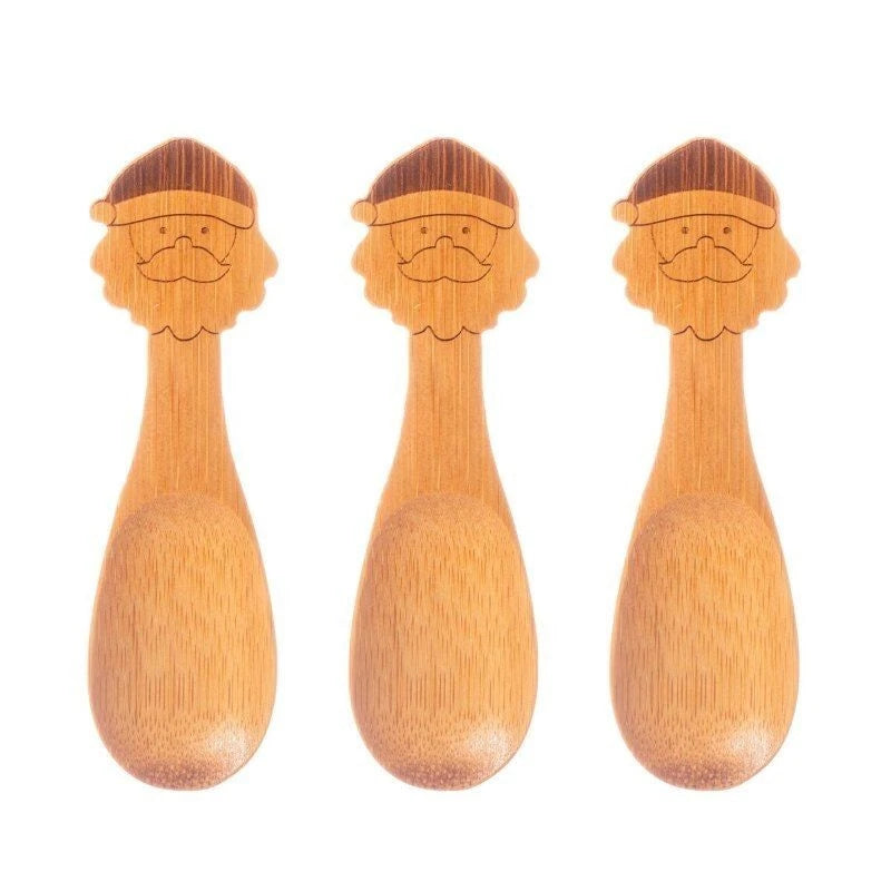Sass & Belle Bamboo Santa Christmas Spoons