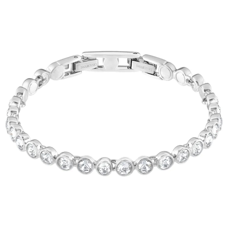 Swarovski Tennis Bracelet, White, Rhodium plated