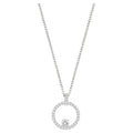 Swarovski Creativity Circle Pendant, - White, Rhodium plated