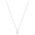 Swarovski Attract Trilogy Round Pendant, White, Rhodium plated