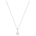 Swarovski Solitaire Pendant, White, Rhodium plated