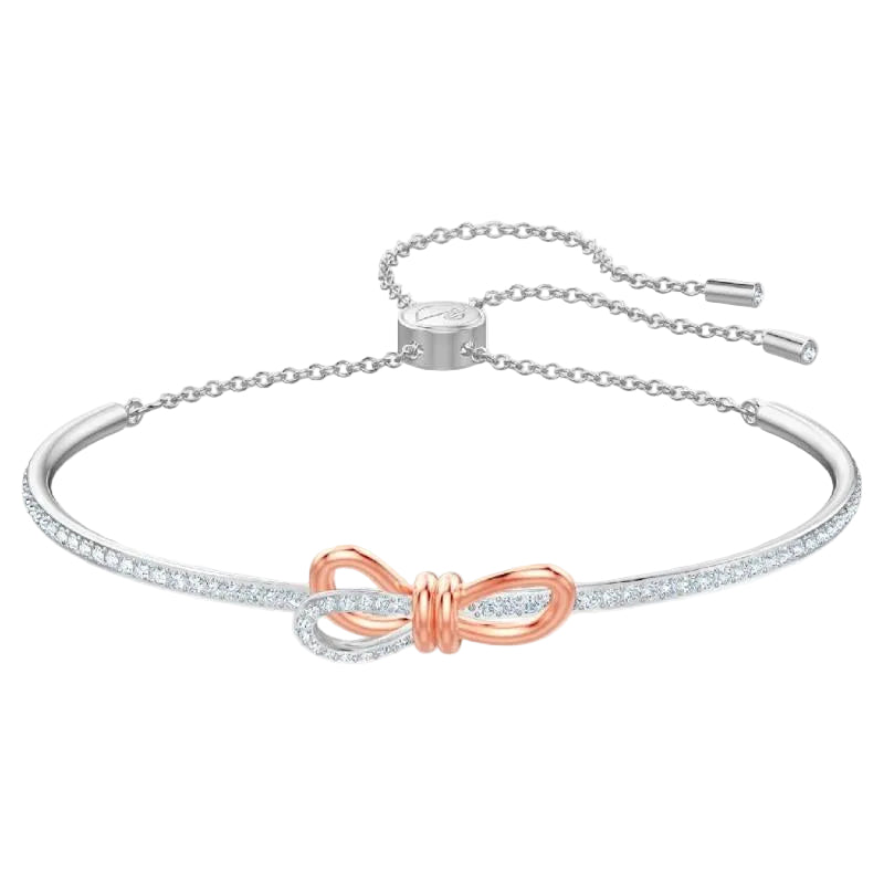 Swarovski Lifelong Bow Bangle, Mixed metal Finish