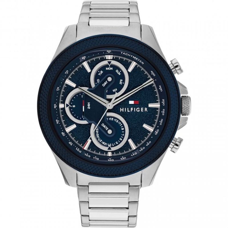 Tommy Hilfiger Clark Mens Blue Dial/Stainless Steel Bracelet Watch