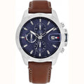Tommy Hilfiger Jameson Mens Blue Dial/Brown Leather Strap Watch