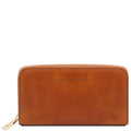 Tuscany Leather TL Classic Leather Zip Purse Honey