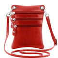 Tuscany Leather TL Bag - Soft leather mini cross bag - Red