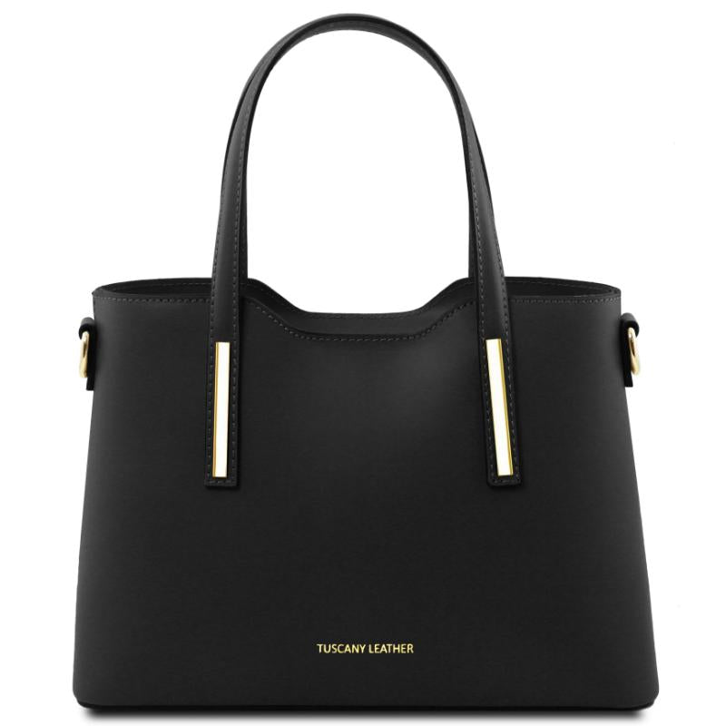 Tuscany Leather Olimpia Small Leather Tote Black
