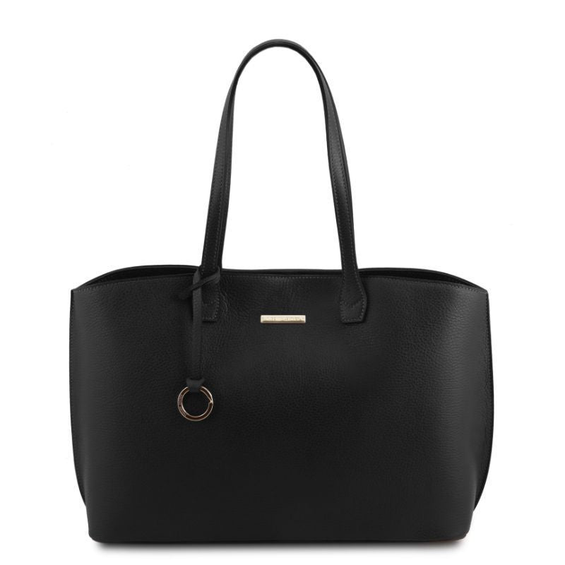 Tuscany Leather TL Bag - Leather Shopping Bag - Black