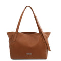 Tuscany Leather TL Bag - Soft Leather Shopping Bag - Cognac