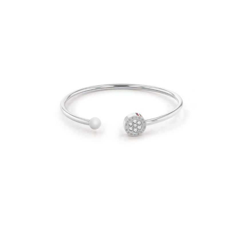 Tommy Hilfiger Silver Crystal Bangle
