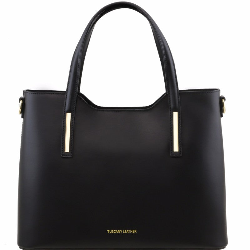Tuscany Leather Olimpia Ruga Leather Tote - Black