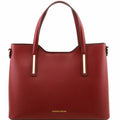 Tuscany Leather Olimpia Small Leather Tote Red