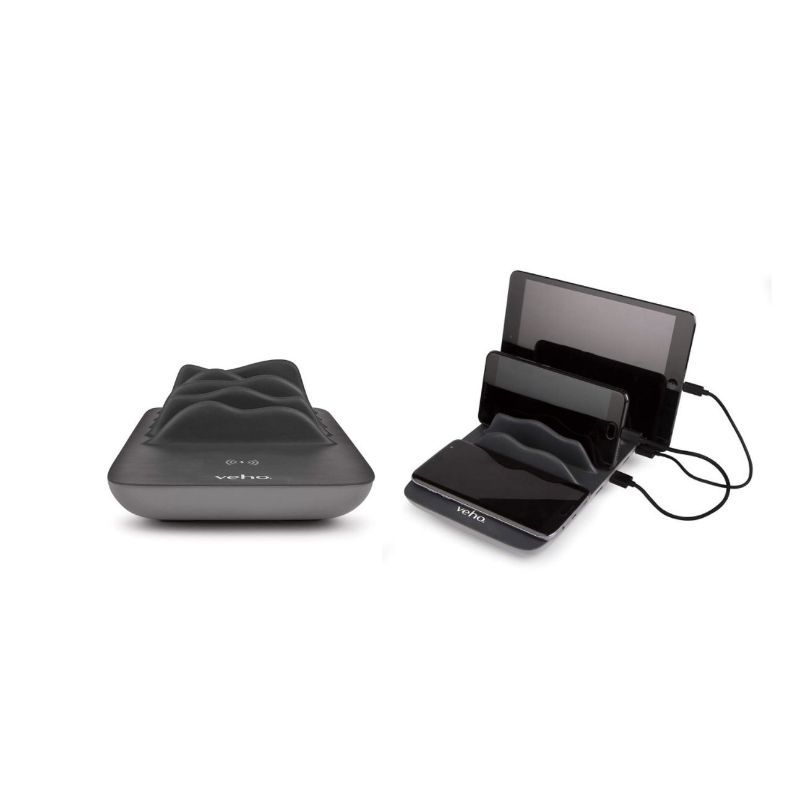Veho TA-7 4 Port USB Charging Hub with Wireless Charging With UK 3 Pin Plug