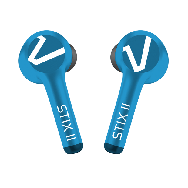 Veho STIX II True Wireless Earphones Aqua Blue