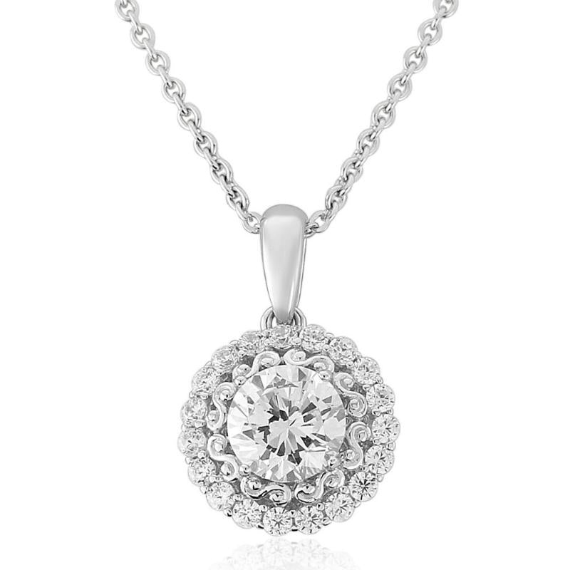 Waterford Crystal Elegance Sterling Silver Circle Pendant