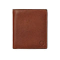 Yoshi Two Fold Brown Leather Wallet with Coin Pocket