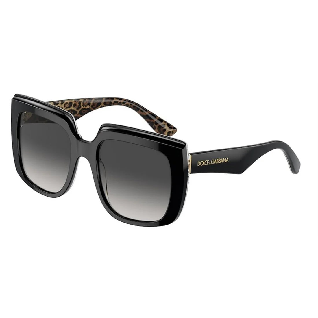 Dolce & Gabanna DG4414 Black on Leo Brown Frame Grey Gradient Lens