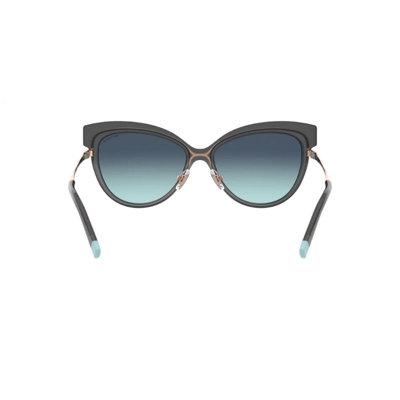 Tiffany & Co TF3076 Black Transparent Frame with Azure Gradient Blue Lens