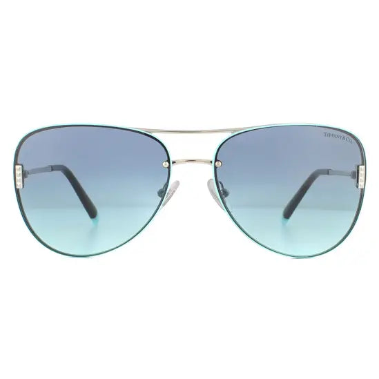 Tiffany & Co TF3066 Silver and Tiffany Blue Frame with Azure Gradient Blue Lens