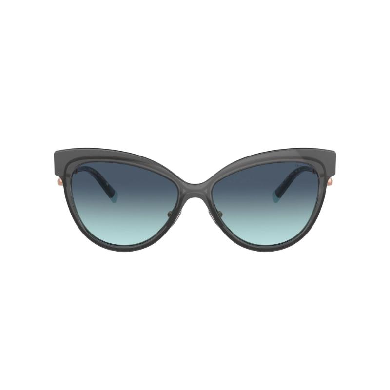 Tiffany & Co TF3076 Black Transparent Frame with Azure Gradient Blue Lens