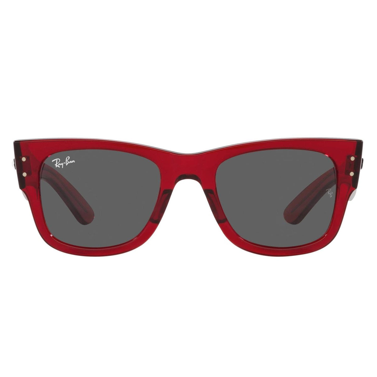Ray-Ban Mega Wayfarer Transparent Red with Dark Grey Lens