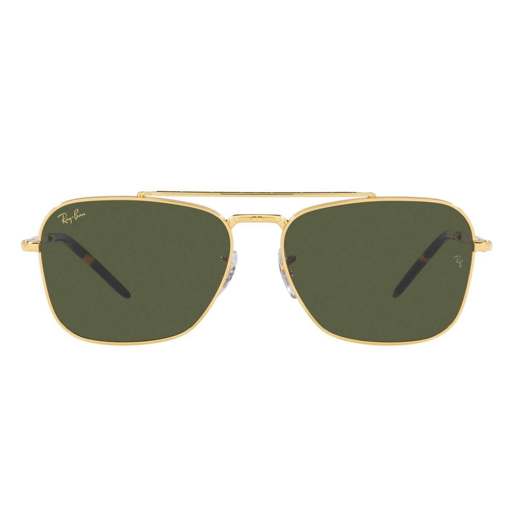 Ray-Ban RB3636 New Caravan - Green Classic Lens with Legend Gold Frame