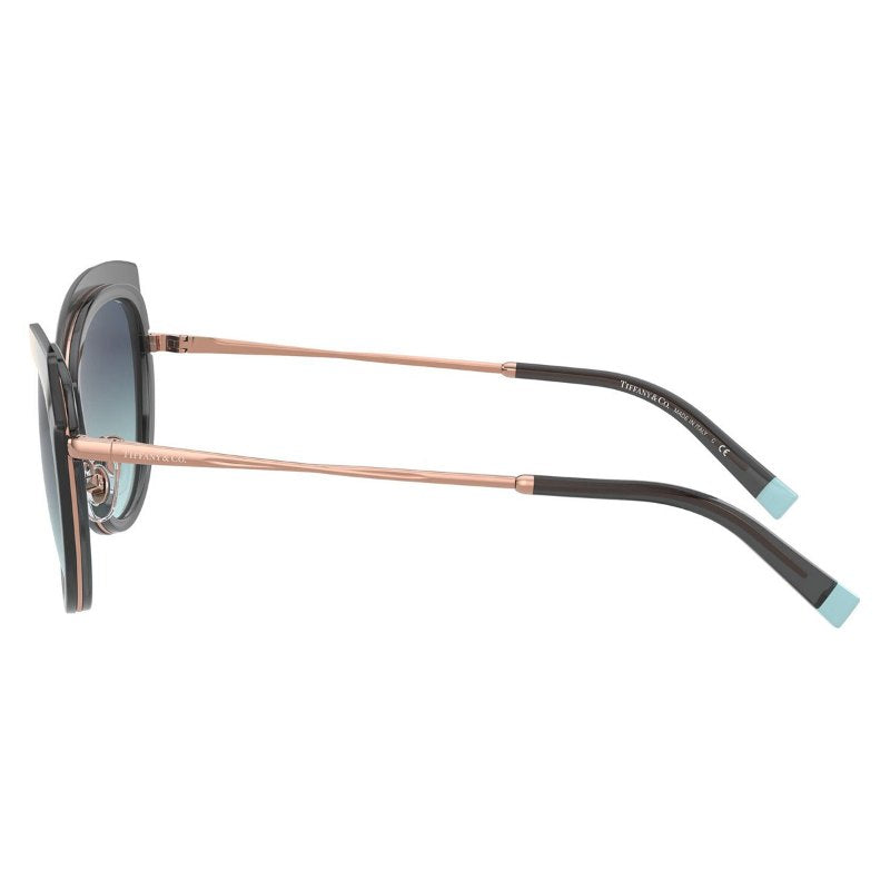 Tiffany & Co TF3076 Black Transparent Frame with Azure Gradient Blue Lens